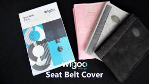 Wigoo 2026 Upgraded Extended Version Suede Car Seat Belt Cover [Reduces Neck Friction & Enhances Comfort] Soft Shoulder Pad Protector Auto Interior Accessories(2 Packs 18.9Inch) Black