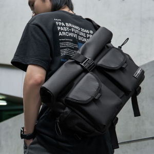 MOYYI Fashion Sling Bag Men New Design Casusal Waterproof Crossbody Lightweight for Outdoor Travel Hiking PVC Leather