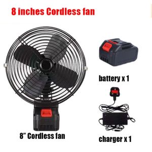 Emika Choice 21V Lithium Battery Fan Rechargeable Portable Kipas Angin High-Power Adjustable Industrial Fan