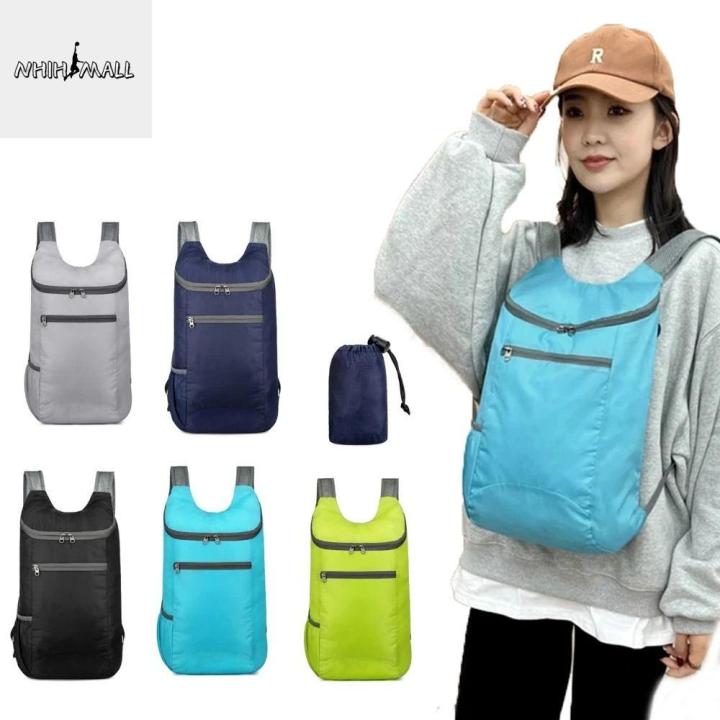 NHIH Waterproof Folding Backpack 15L Ultralight Camping Backpack