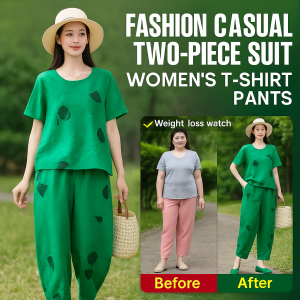 Fashion casual twopiece suit womens Tshirt pants