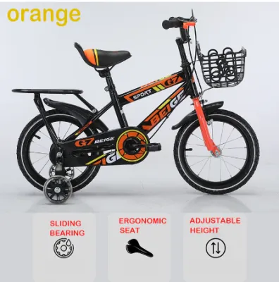 Beige Bike for Kids 2 to 8 Years Old PinkBlue Bicycle Size 12/16 /18Inch Baby Learning BoyGirl Wear and skid resistance