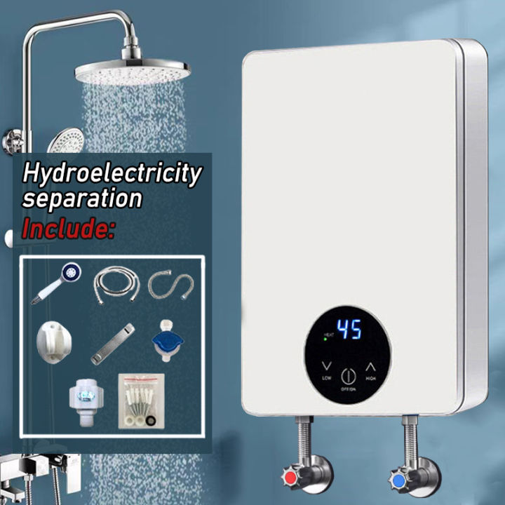 Electric Water Heater For Shower High-Quality Seconds To Produce Hot  Water Lcd Touch Screen 6500w Instant Heating Automatic Temperature Control  For