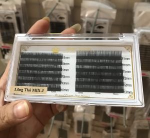 Mi Lông Thỏ Mix Size Siêu MềmSiêu MịnHộp Lông Thỏ Mix Size 8-13mm Mi  Thỏ Nối CLASSICThiết KếChập Sợi Volume_1 Khay Mi Thỏ Mix Size Cong CCCDJ _ Phụ Liệu Mi ACB Phát