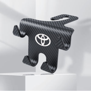 2pcs car seat headrest hook carbon fiber phone holder suitable for Toyota Camry Hiace Corolla Hilux Vios Yaris Avanza Tacoma car rear seat hook