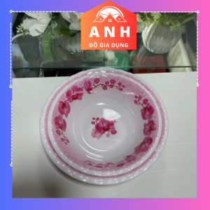 Tô nhựa melamine loại tô nhựa bèo cạn màu trắng hoa văn dùng làm tô hủ tíu tô bán bún...