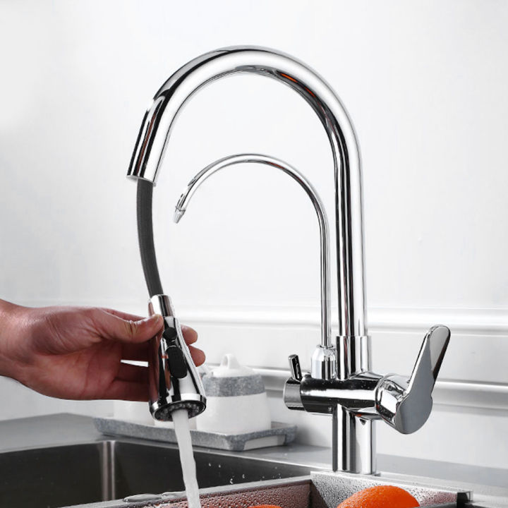 G1/2 Modern in Filter Purifier Kitchen Faucet Double Handle