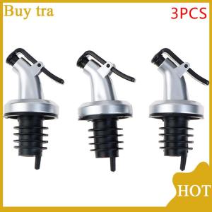 [Buytra] 3pcs Stainless Steel Wine Bottle Stopper Liquor Bottle Pourer Stopper Dispenser