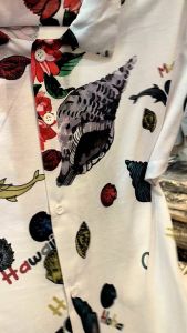 KEMEJA DISTRO FULLPRINT PRIA LENGAN PENDEK/SPOON/PUTIH HAWAI ALOHA