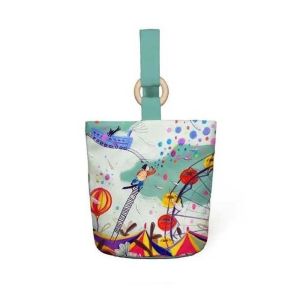 HEFEI Plant Cartoon Bucket Bag Print Sky Letter Lunch Bag Cute Mommy Bag Canvas Star Handbag Shopping