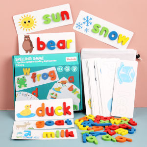 [SG STOCKS] Montessori Wooden Alphabet Spelling Game (Treehole) Phonics Early Learning