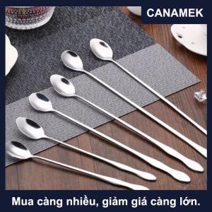 【CANAMEK】 1 cái sáng tạo thép không gỉ dài xử lý Cà Phê Muỗng khuấy đá muỗng