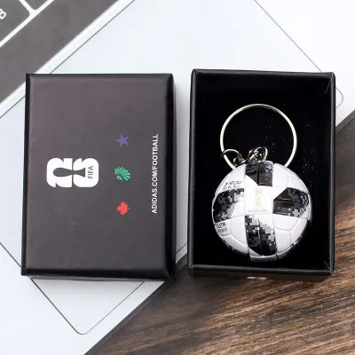 2026 United States Canada and Mexico World Cup Football Match Football Keychain Ten Thousand Flag Pendant Ronaldo and Messi Souvenir Gift Box