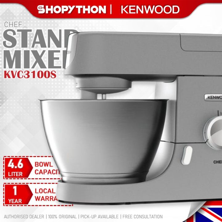 KENWOOD Chef KVC3100S Silver (4.6L/1000W) Kitchen Machine Stand Mixer
