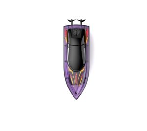New Version Remote Control High Speed With Led Light Racing Boat Children Toy for Pool Lake Pond (Singapore Seller)