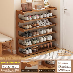 AF HOME High-Capacity Shoe Rack Bamboo Shoe Rack Shoe Rack Organizer Bamboo Wood 2/3/4/5/6 Layers Over 35+ Shoe Rack Organizer