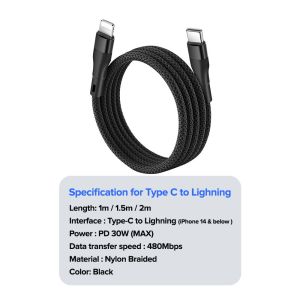 (SG) LionShield 100W PD Type C/USB A-L/C/4-in-1 Fast Charging Magnetic Self Winding Cable Compatible w iPhone/Android