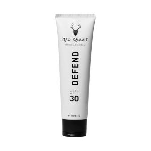Kem chống nắng hình xăm Mad Rabbit Defend - SPF 30 100mL dạng tuýp Kem chống nắng khoáng chất – giúp làm mờ hình xăm và dưỡng ẩm công thức đặc biệt.