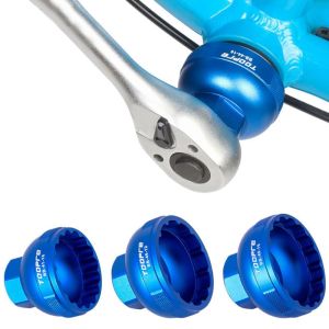 MINIYX 5 in 1 Bike Disc Brake Centerlock Lockring Tool Integral Thread Durable Bicycle Bottom Bracket Sleeve Tool  Install Remover Bottom Bracket Tool Mountain Bike Repair