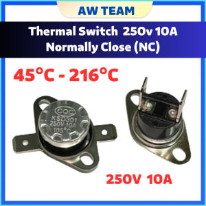 40°C ~ 216°C Thermal Switch 250v 10A KSD301 Normally Closed (NC) Temperature Switch