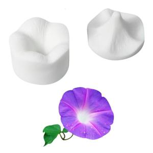 Morning Glory 3D Flower Shape Silicones Molds For Cake Decorating Chocolate Fondant Safe Grade Flexible Baking Tool