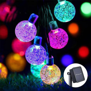 VIVOLILV 【24H SHIP】LED Solar Garden Light 8 Lighting modes Outdoor Waterproof Solar String Lights Garden LED Bubbles Crystal Ball Globe Fairy Light Christmas Garden LED Solar String Lights Bubbles Crystal Ball Globe Fairy