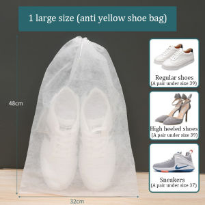 50Pcs Shoe Bag with DrawcordAnti-dust Shoe Storage BagReusable Travel Storage Drawstring Bag