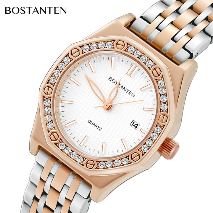[COD] BOSTANTEN Watch For Woman Luxury Octagon Diamond