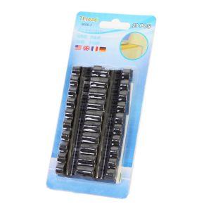 UTOPUS 20pcs Tự dính Đường dây điện thoại dữ liệu Chủ dây Dây quấn Clip Ban quản lý Tổ chức cáp