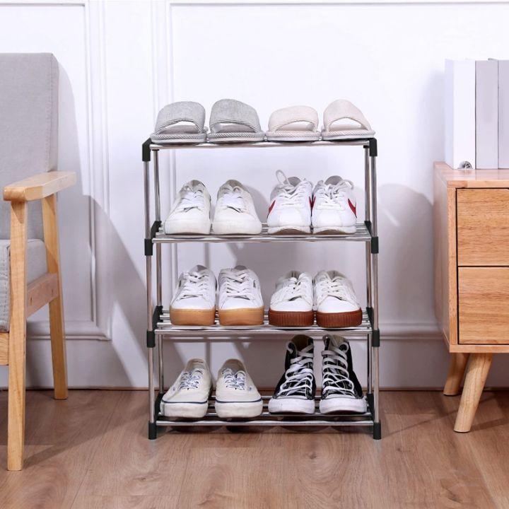 Stackable Small Shoe Rack, Entryway, Hallway and Closet Space