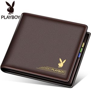 Playboy Wallet Man Premium Fashion Bifold Purse For Men Multi-Card Business Card Holder Dompet Lelaki 男士短钱包