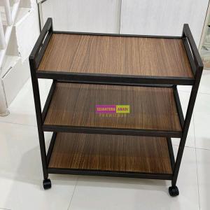 rak dorong serbaguna kayu rak dapur dorong rak tv rak susun roda rak kayu