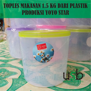 (Murah Meriah) Toples Makanan 1.5 Kg dari Bahan Plastik Produksi YOYO Star
