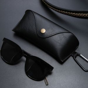 BELLEMODE สง่างามเรียบหรู เกาหลีแบบเกาหลี มีสไตล์ กระเป๋าป้องกันแว่นตา กล่องแว่นตาสำหรับเด็กผู้หญิง เคสแว่นกันแดดผู้ชาย หนังพียู กรอบป้องกันสายตาสั้น ที่แขวนแว่นตา กระเป๋าใส่แว่นตาผู้หญิง ถุงเก็บแว่นกันแดด กล่องป้องกันแว่นตา