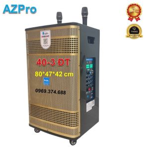 Loa Kéo Bluetooth chính hãng AzproAZ-359A Bass 40 mẫu mới thùng gỗ bóng cao cấpmẫu loa 3 đường tiếng cao cấpmạch Reverb-10 núm chỉnhTặng 2 mic sét tần số