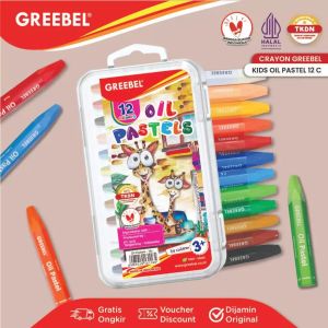 GREEBEL Crayon Krayon Kids Oil Pastel / Crayon Greebel / Krayon Sekolah Anak & Professional Non Toxic