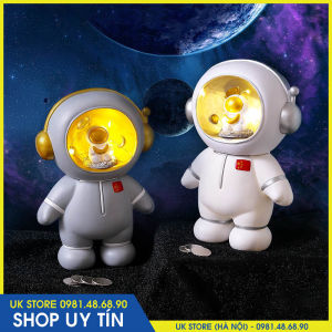 (CHỌN MÀU) Đèn Ngủ Để Bàn Kiêm Heo Đất Tiết Kiệm Phi Hành Gia Dễ Thương Decor Văn Phòng Phòng Ngủ Kiểu Đứng