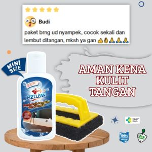 EZCLEAN Paket Pembersih Kloset Porcelain Cleaner 200ml + Black Pad Ramah Lingkungan Tidak Beracun Ampuh Mengangkat Kerak & Tidak Merusak