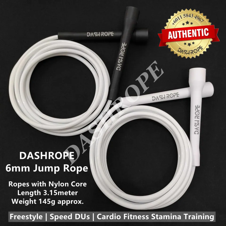 DASHROPE 6mm Cardio Fitness Jump Rope Professional Skipping Ropes