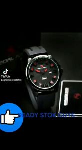 Jam tangan Pria Special Army tali rubber tanggal hari aktif
