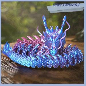 Ditur 3D Printed Chinese Dragon Full Body Joints Movable Home Furnishing Decoration Ornament Worth Collecting Creative Toys