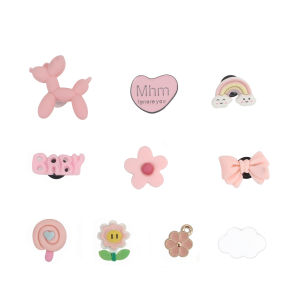 Crocs Jibbitz Charms Shoe Accessories Resin Shoe Buckle Colorful Pastoral Style Cartoon 3D Balloon Dog Shoe Decoration for Crocs