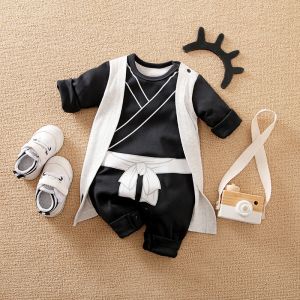 Anime Baby Romper Demon Slayer Long Sleeve Sasuke Uzumaki Jumpsuit Baby Boy Girl Clothes