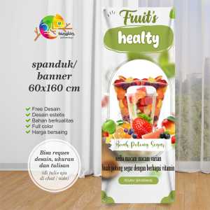Cetak Spanduk Banner Buah Potong Segar
