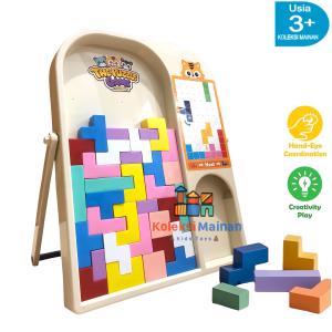 Mainan Edukasi Anak Puzzle Tetris Russian Tangram Block Permainan Susun Balok Building Blocks Set
