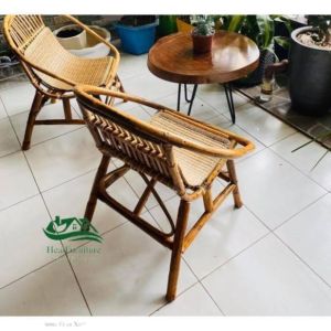 Ghế lười thư giãn mây tre con sò HEALHOMES Cao Cấp decor sân vườn ban công phòng khách bàn ghế uống trà