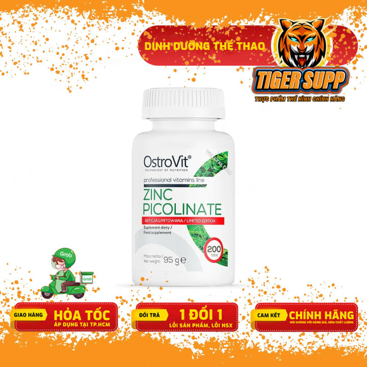 Complément Alimentaire Zinc Picolinate OstroVit - 180 Comprimés, Soutien Immunitaire, Sans Arôme