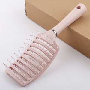 Curved Hollow Styling Hair Comb Scalp Massage Comb for Wet Fluffy Curly Hair and High-Top Styles