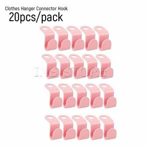 INS ตะขอเก็บเสื้อผ้า 20 ชิ้น/แพ็ค ประหยัดพื้นที่ เพิ่มพื้นที่แขวนเสื้อในตู้เสื้อผ้า Clothes Hanger Connector Hook