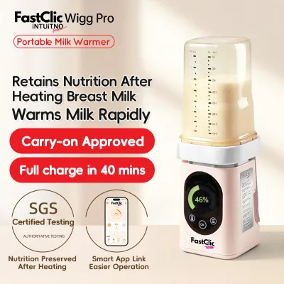 INTUITNO FastClic 2026 Wigg/Gen 5.0 Baby Milk Warmer/Temperature Maintaining/Warm Up Baby Puree/Fastest Portable Milk Bottle Warmer/Accurate Temperature Control/Built-in Panasonic Thermometer